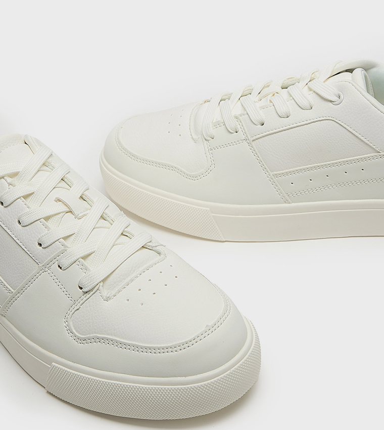 Solid Lace Up Sneakers