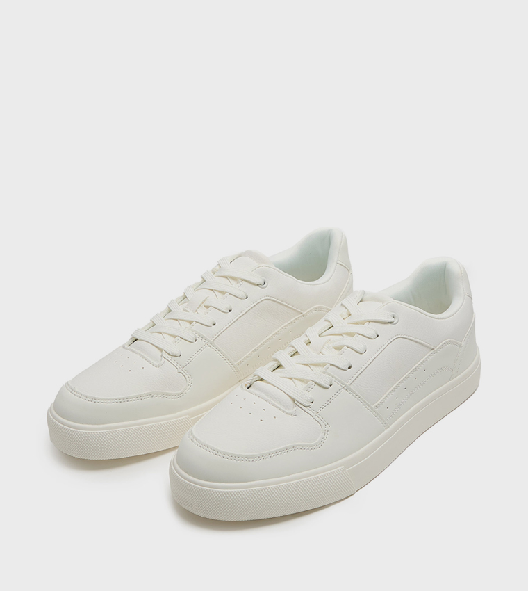 Solid Lace Up Sneakers