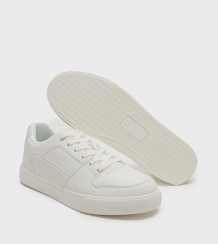 Solid Lace Up Sneakers