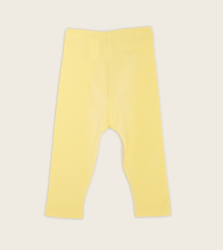 Solid Leggings with Elastic Waist
