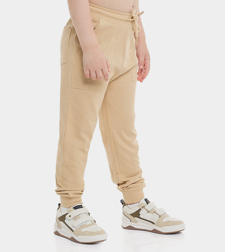 Textured Joggers with Drawstring Closure
