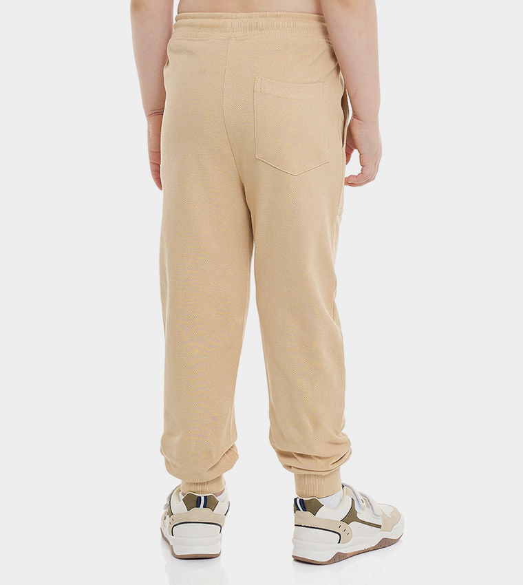 Textured Joggers with Drawstring Closure