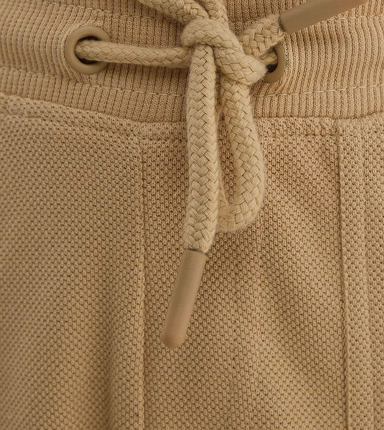 Textured Joggers with Drawstring Closure