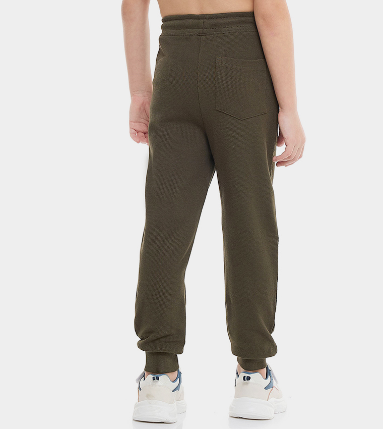 Textured Joggers with Drawstring Closure