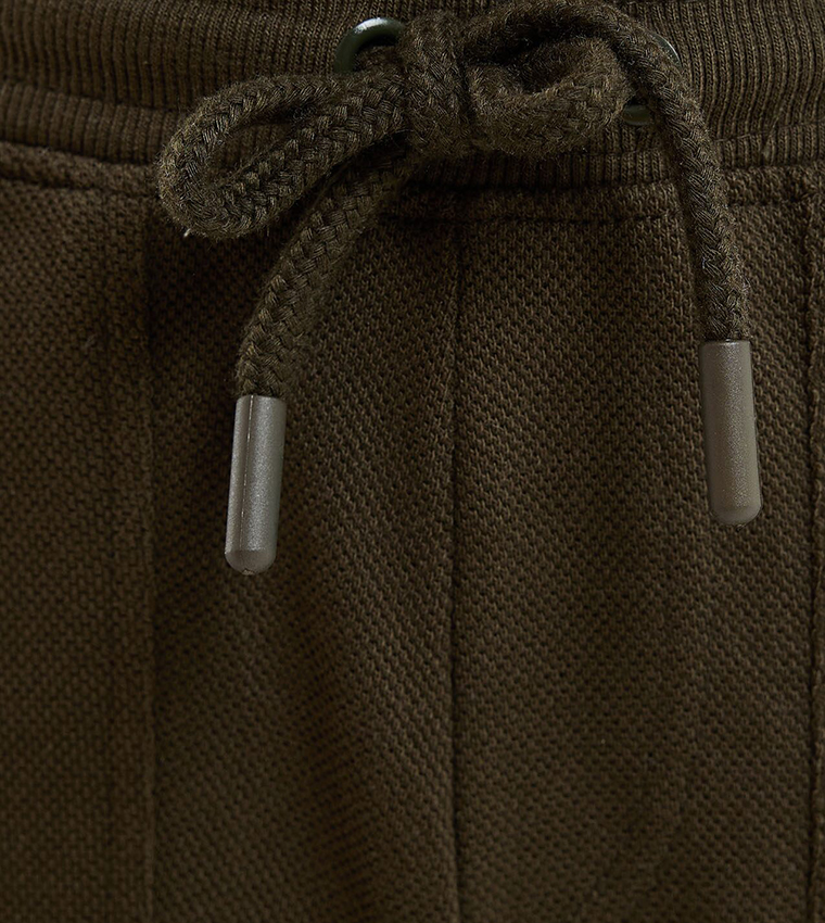 Textured Joggers with Drawstring Closure