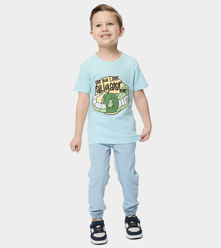 Printed T-Shirt With Crew Neck And Short Sleeves