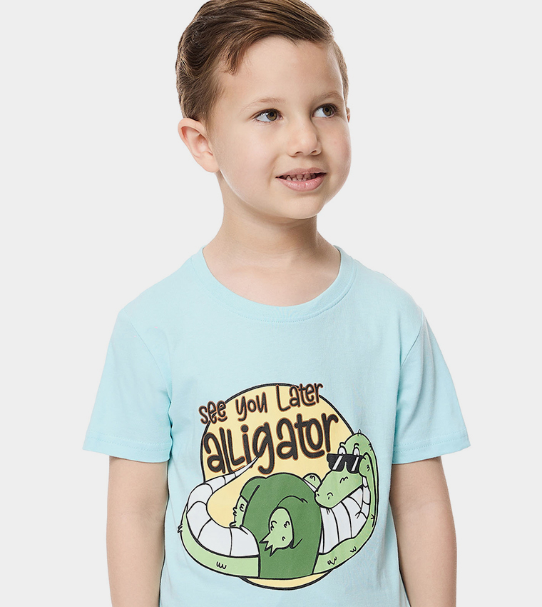 Printed T-Shirt With Crew Neck And Short Sleeves