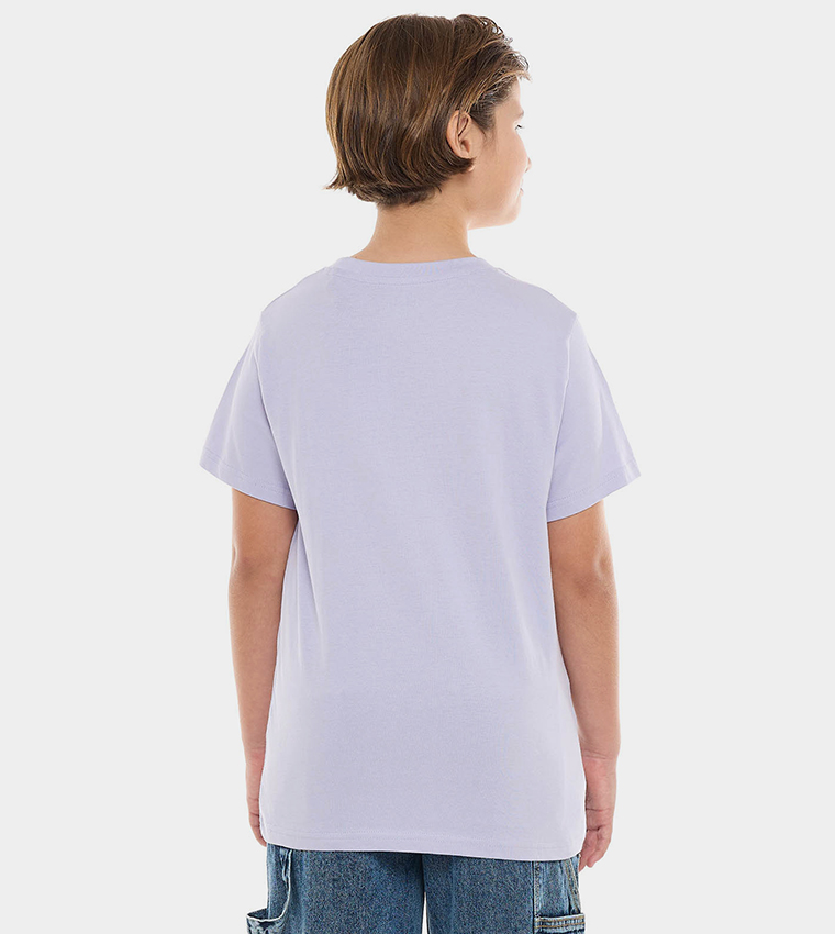 Printed T-Shirt with Crew Neck and Short Sleeves