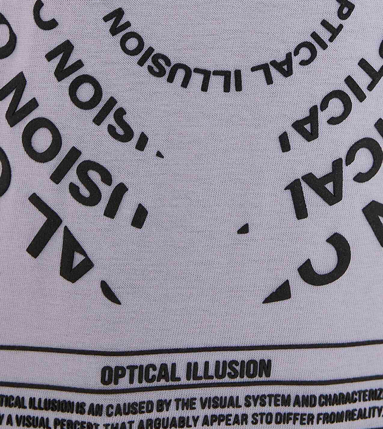 Printed T-Shirt with Crew Neck and Short Sleeves