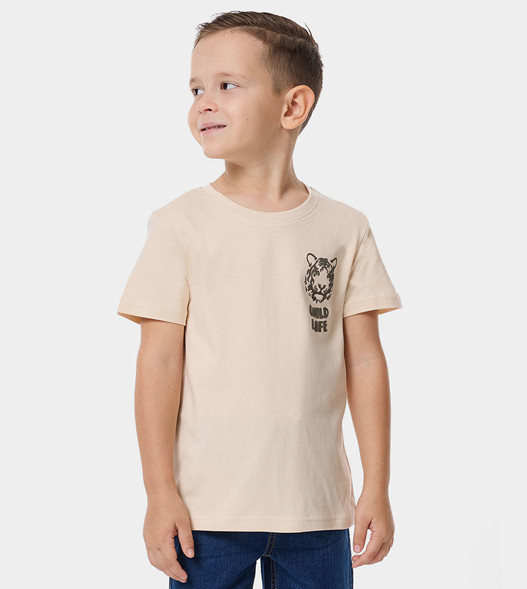 2 Pack Printed T-Shirts with Short Sleeves