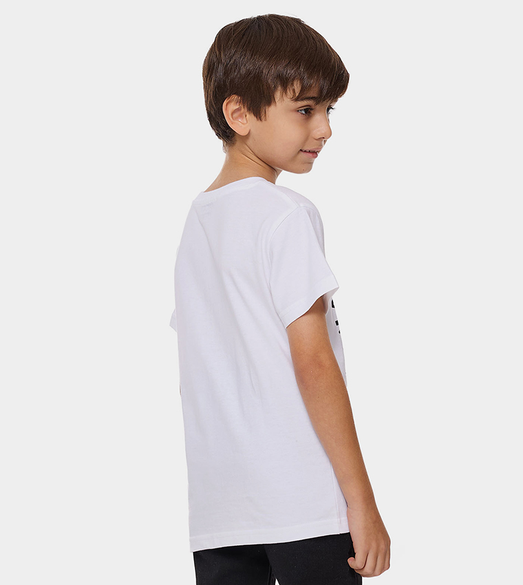 Printed T-Shirt with Crew Neck and Short Sleeves