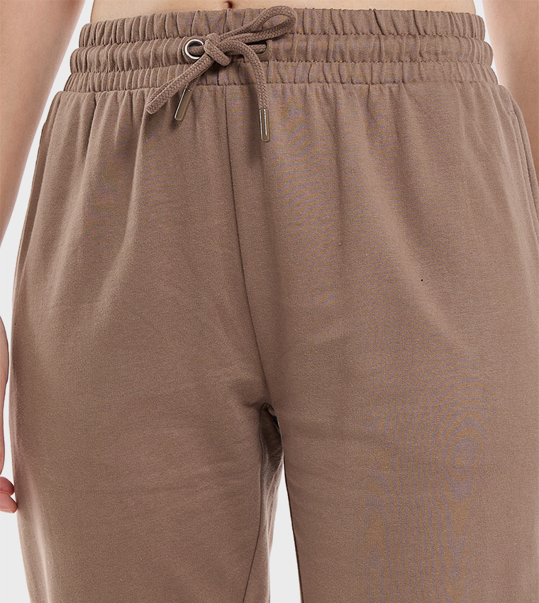 Solid Joggers with Drawstring Waist