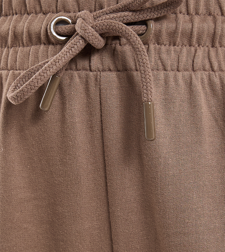 Solid Joggers with Drawstring Waist