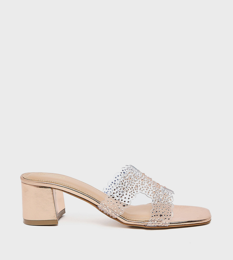 Embellished Heel Sandals