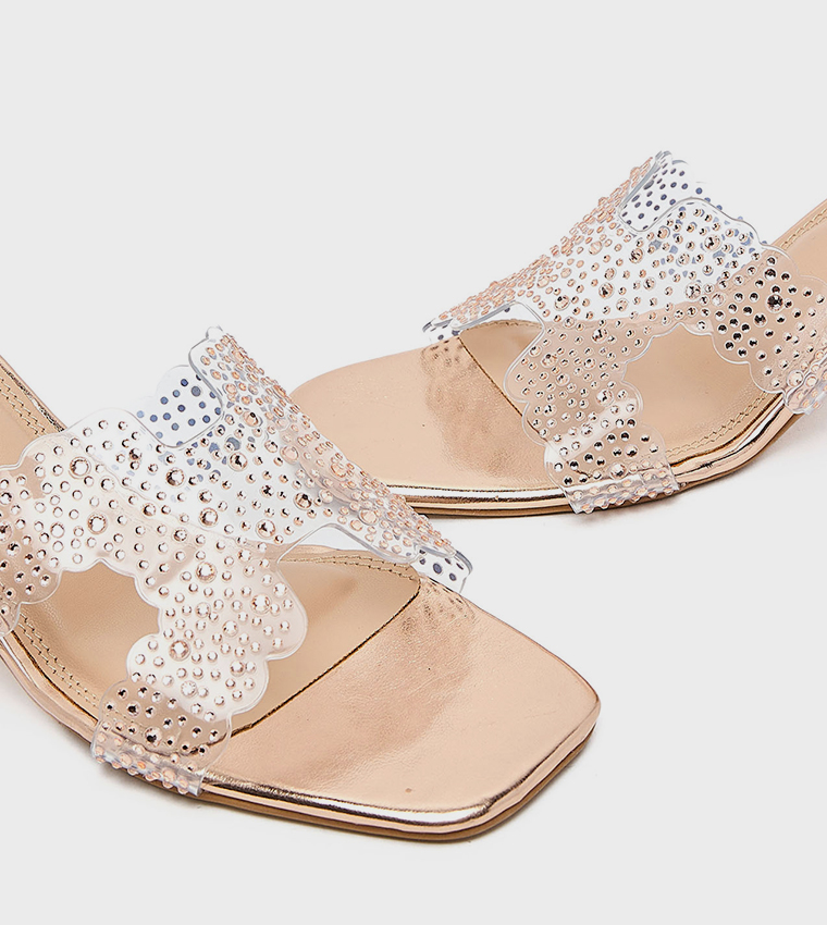 Embellished Heel Sandals