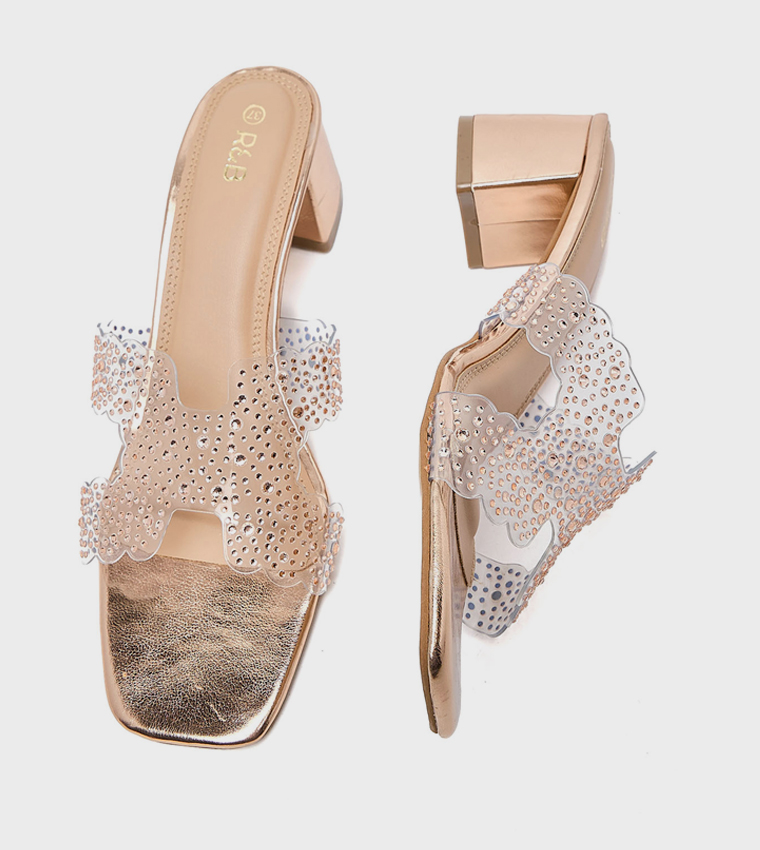 Embellished Heel Sandals