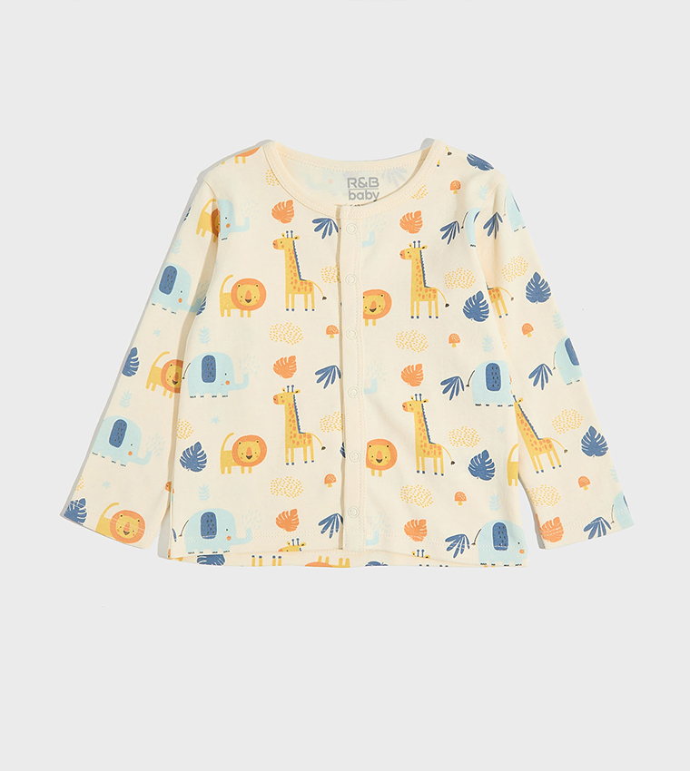 Pack of 2 Printed Long Sleeves Pyjama Set