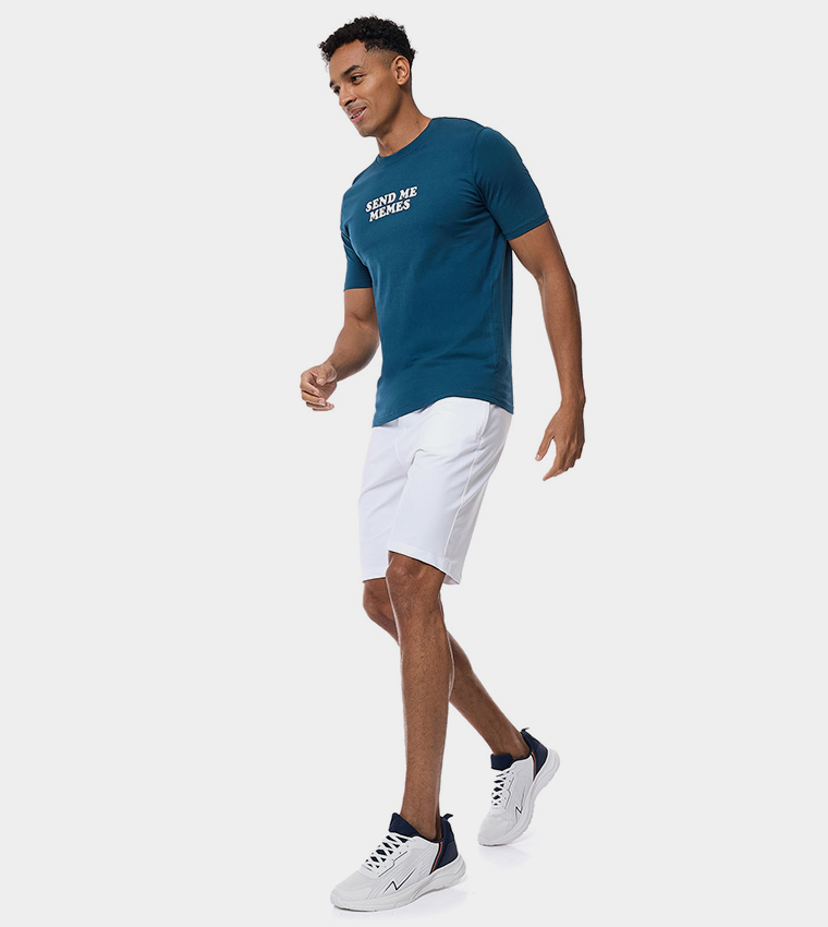Solid Shorts With Drawstring Waist