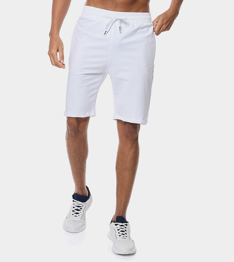 Solid Shorts With Drawstring Waist