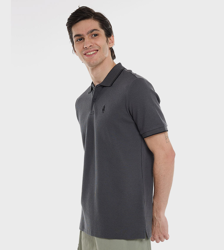 Logo Detail Polo T-Shirt with Short Sleeves