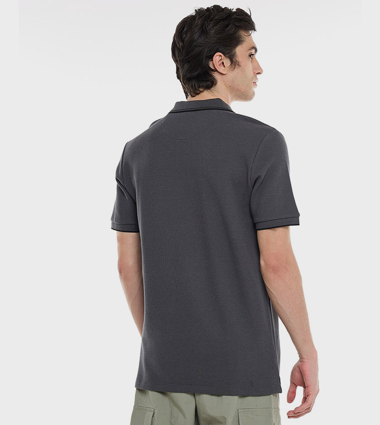 Logo Detail Polo T-Shirt with Short Sleeves