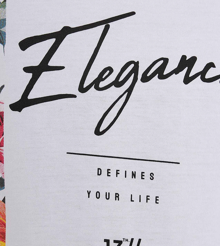 Printed T-Shirt with Crew Neck and Short Sleeves