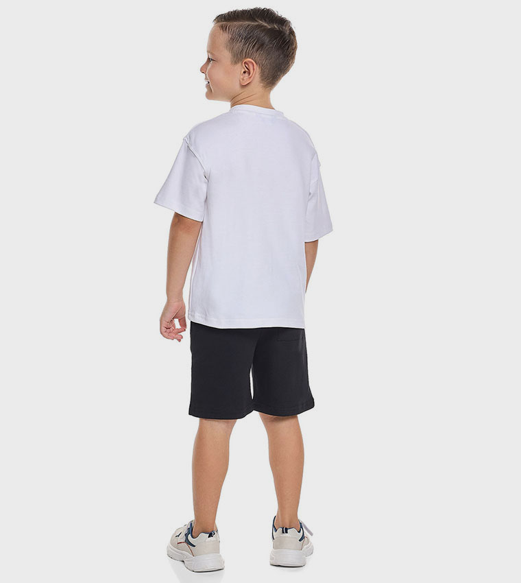 Batman Printed T-Shirt and Shorts Set