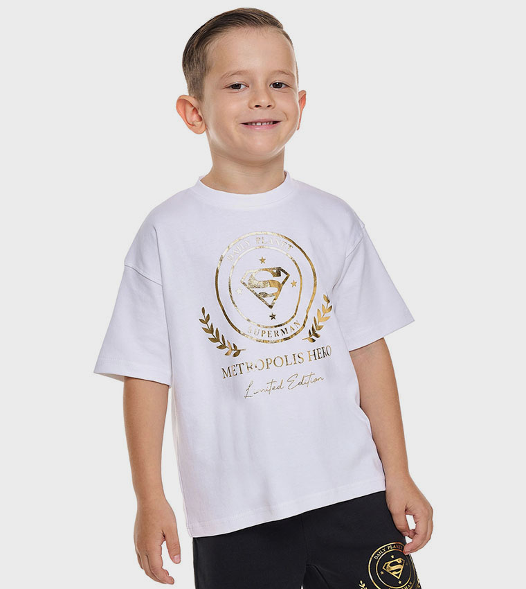 Batman Printed T-Shirt and Shorts Set
