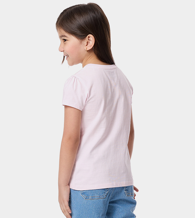 Printed T-Shirt with Crew Neck and Short Sleeves