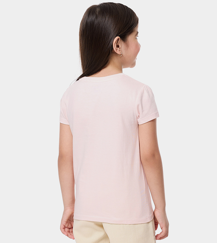 Printed T-Shirt with Crew Neck and Short Sleeves