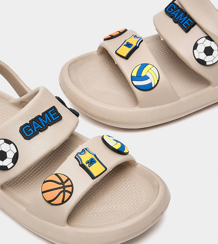 Charms Detail Comfort Sandals