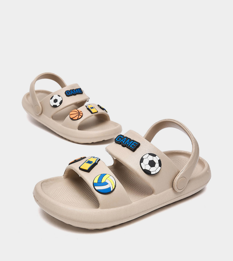 Charms Detail Comfort Sandals