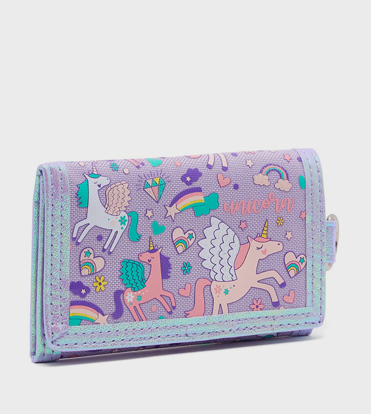 محفظة مطبوعة ثلاثية الطي