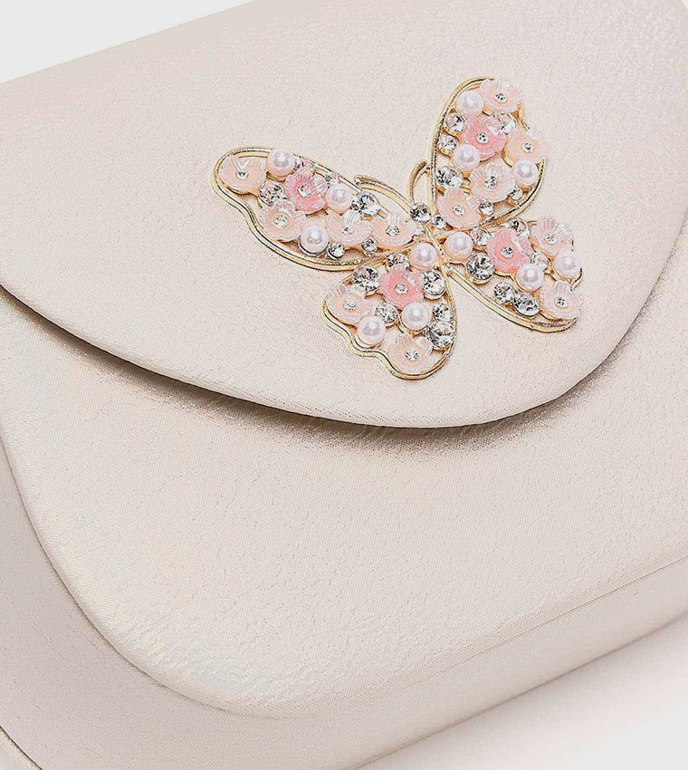 Butterfly Appliqued Sling Bag
