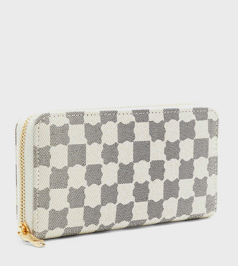 Patterned Zip-Around Wallet
