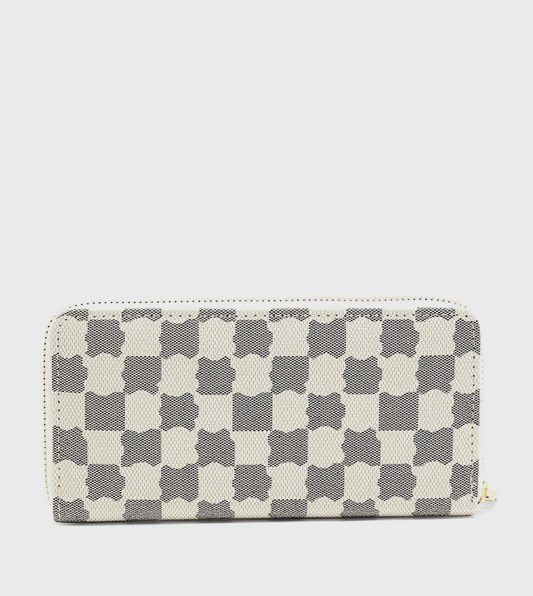 Patterned Zip-Around Wallet