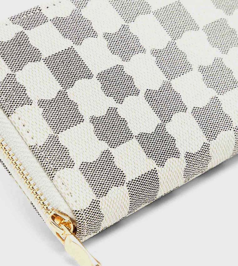 Patterned Zip-Around Wallet