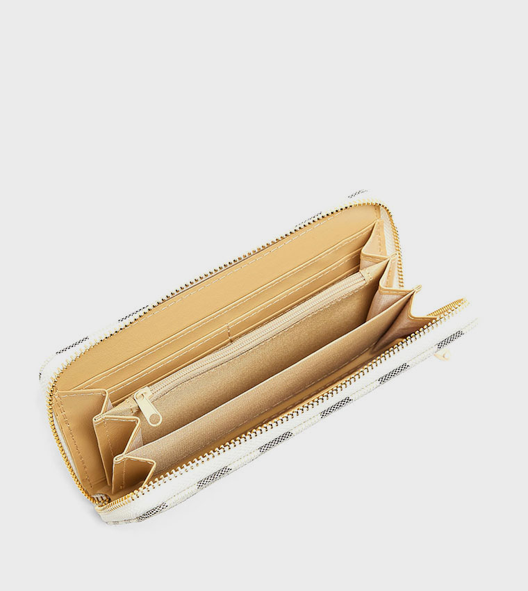 Patterned Zip-Around Wallet