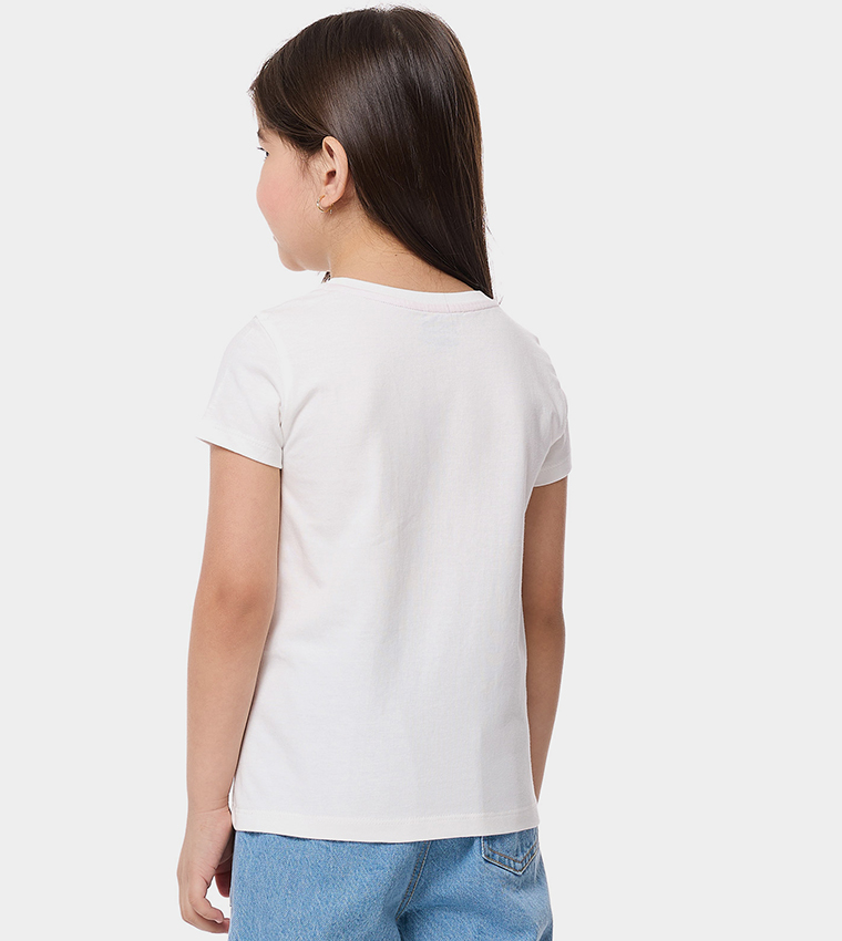 Printed T-Shirt with Crew Neck and Short Sleeves