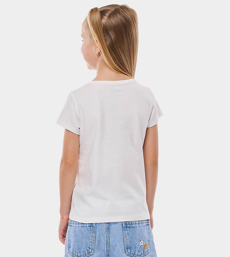 Printed T-Shirt with Crew Neck and Short Sleeves