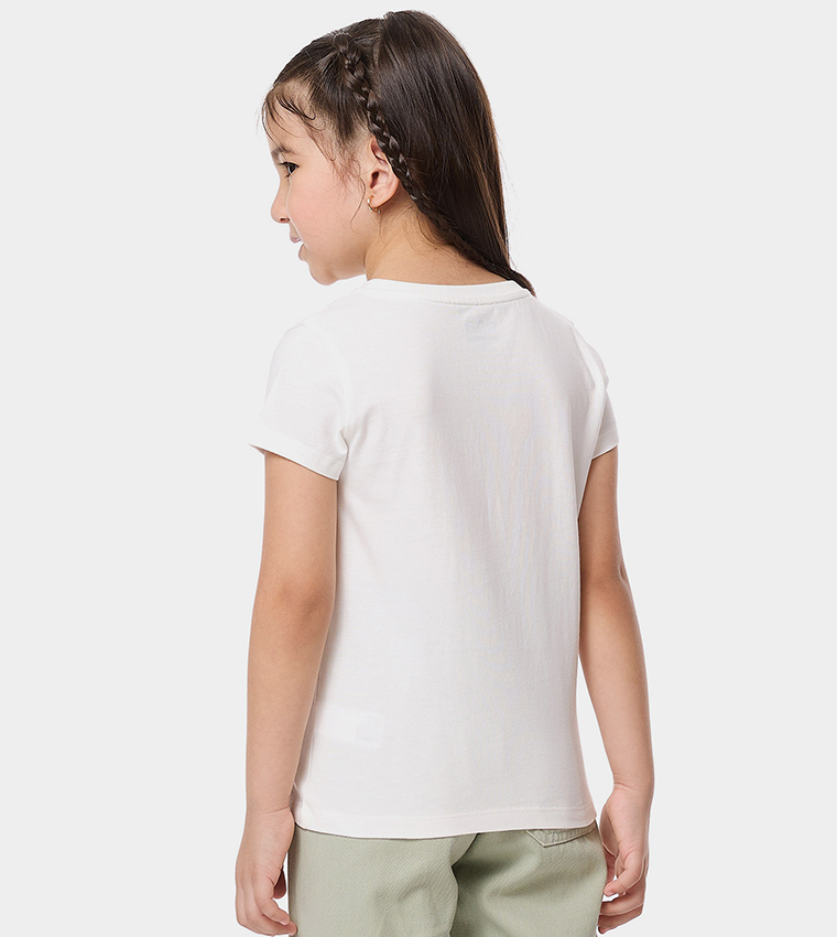 Printed T-Shirt with Crew Neck and Short Sleeves
