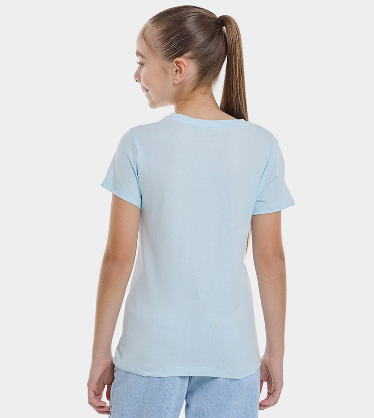 Printed T-Shirt with Crew Neck and Short Sleeves