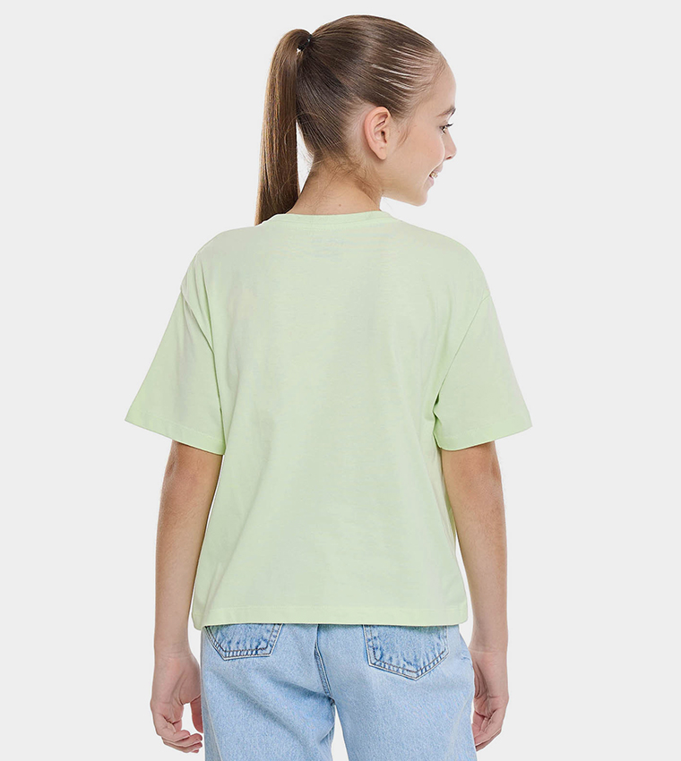 Printed T-Shirt with Crew Neck and Short Sleeves