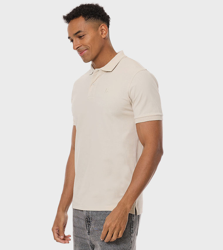 Logo Detail Polo T-Shirt with Short Sleeves
