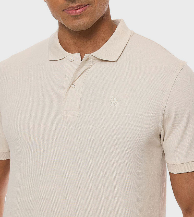 Logo Detail Polo T-Shirt with Short Sleeves