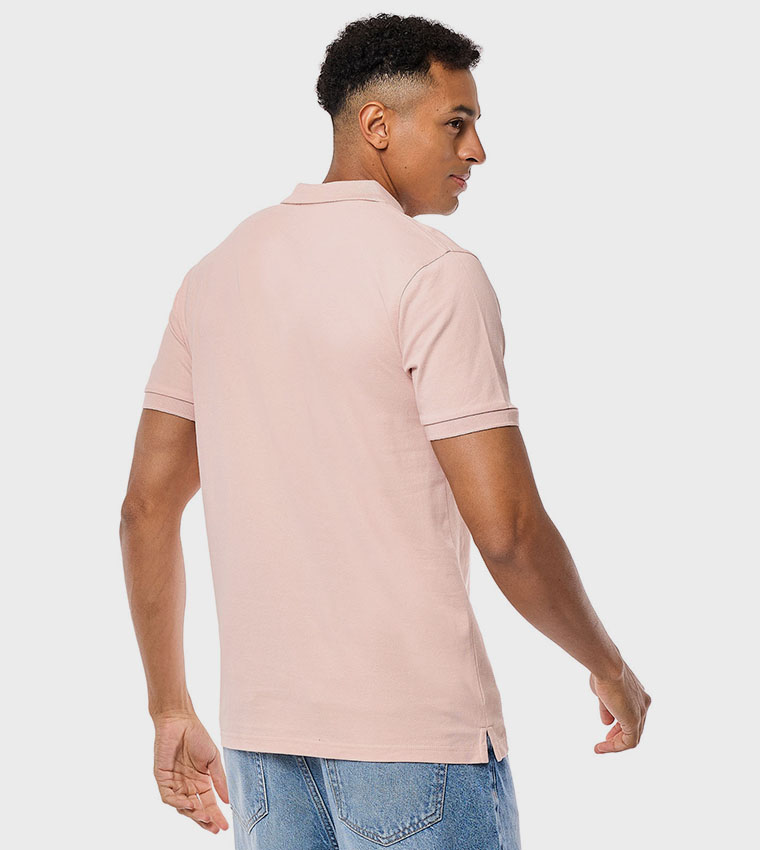 Logo Detail Polo T-Shirt with Short Sleeves
