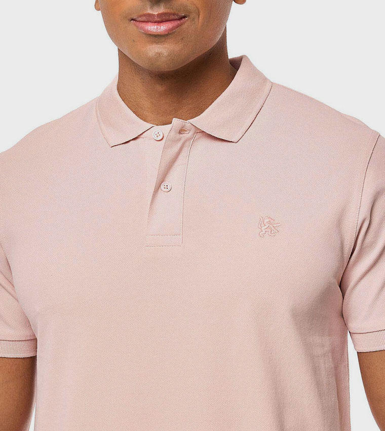 Logo Detail Polo T-Shirt with Short Sleeves