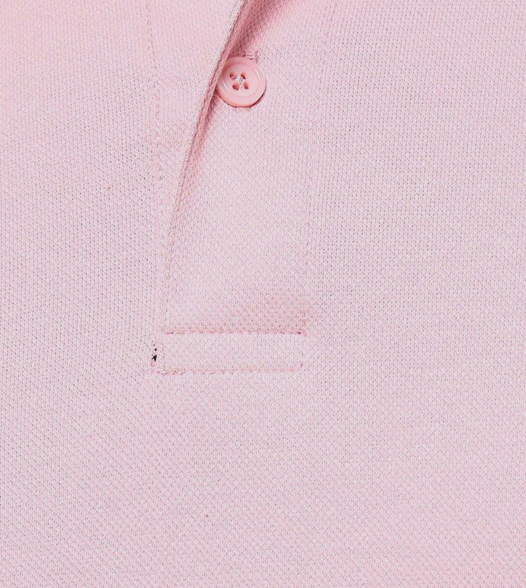 Contrast Trim Polo T-Shirt with Short Sleeves