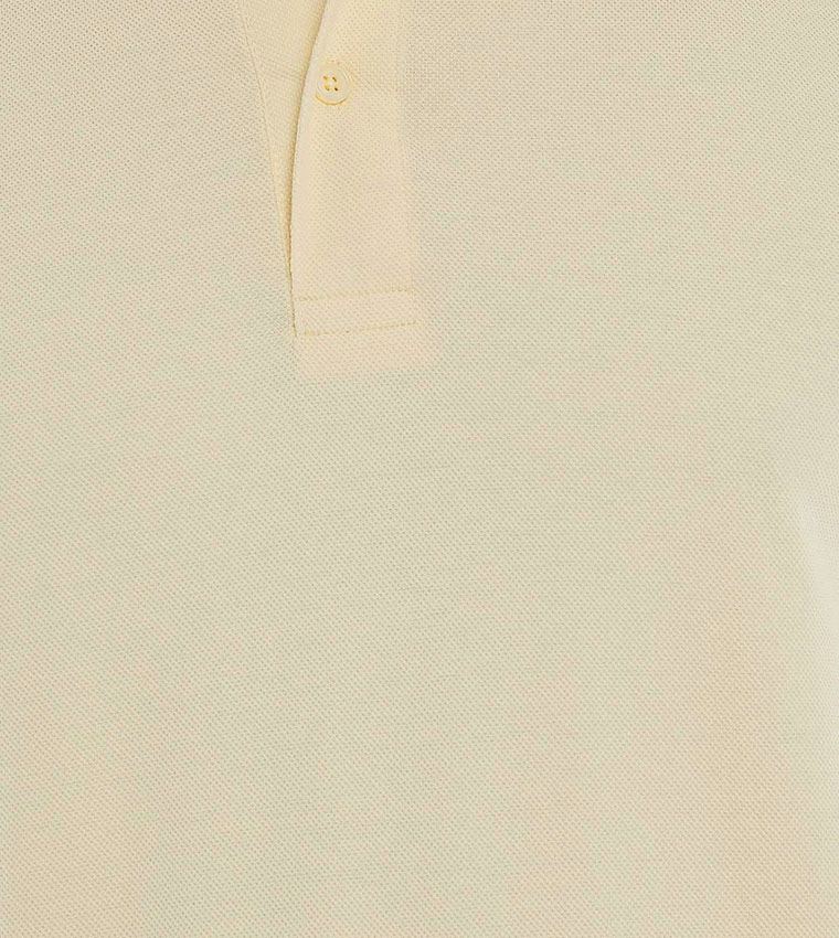 Contrast Trim Polo T-Shirt with Short Sleeves