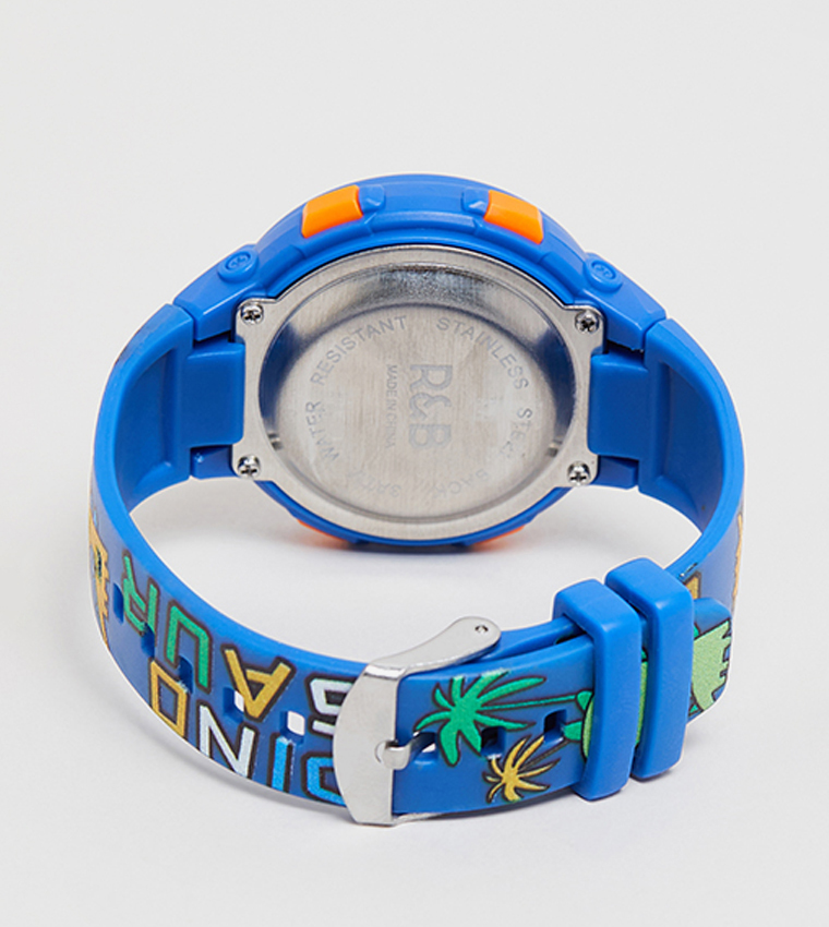 ساعة رقمية بإطار دائري